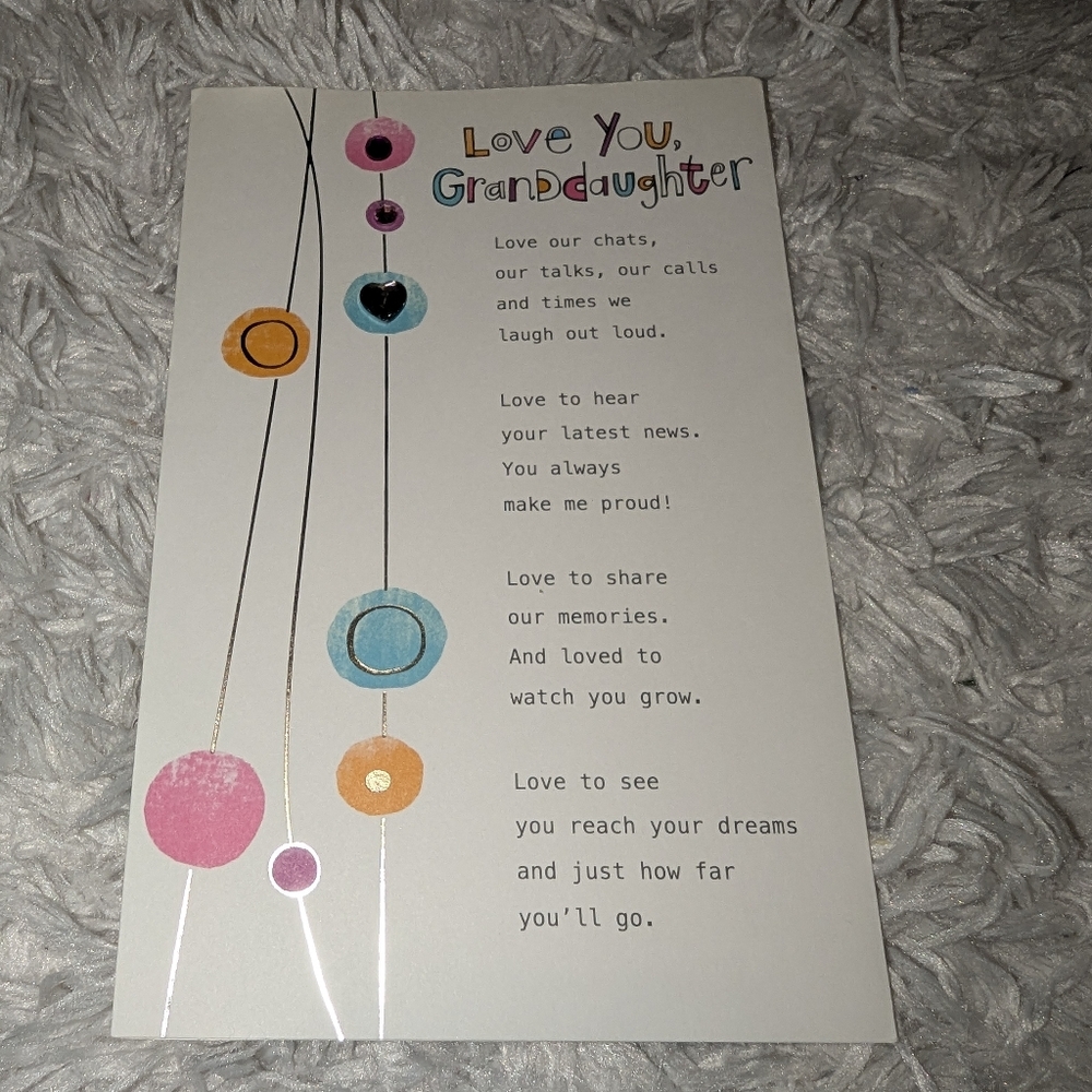 American Greetings Granddaughter Card